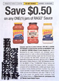 Ragu Sauce exp Sun 10/26/25 (save $0.50)